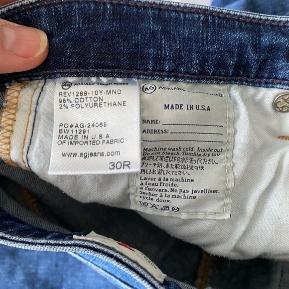 AG Adriano Goldschmied Blue Straight Leg Jeans - Picture 10 of 13